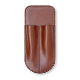 Kumano Leather Pen Holster (Brown/Two Pens)