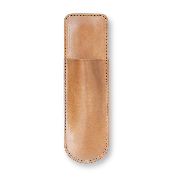 Kumano Shell Cordovan Pen Holster (Natural/One Pen)