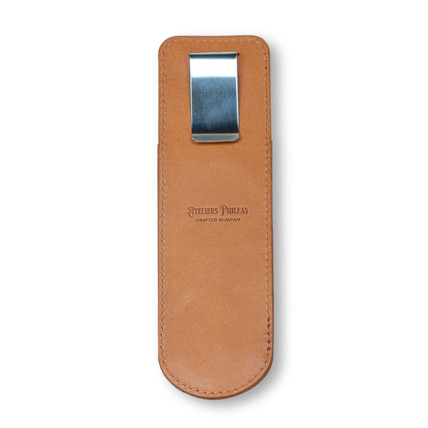 Kumano Leather Pen Holster (Natural/One Pen)