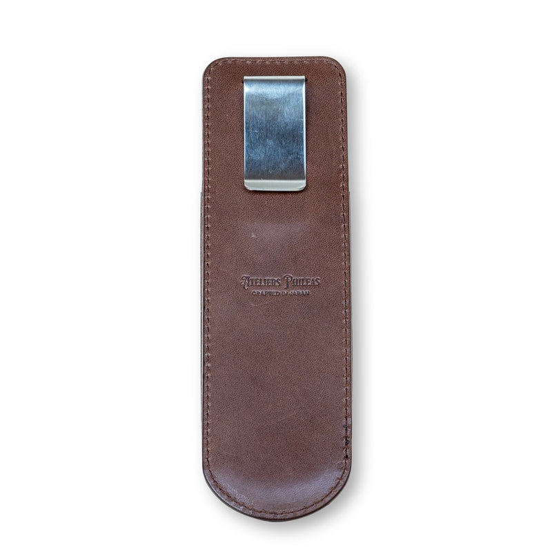 Kumano Leather Pen Holster (Dark Brown/One Pen)