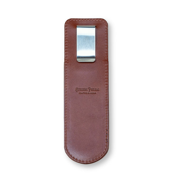 Kumano Leather Pen Holster (Brown/One Pen)