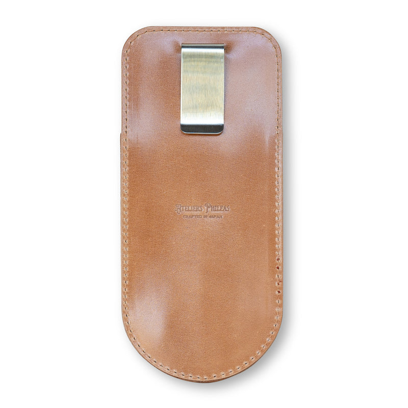 Kumano Shell Cordovan Pen Holster (Natural/Two Pens)