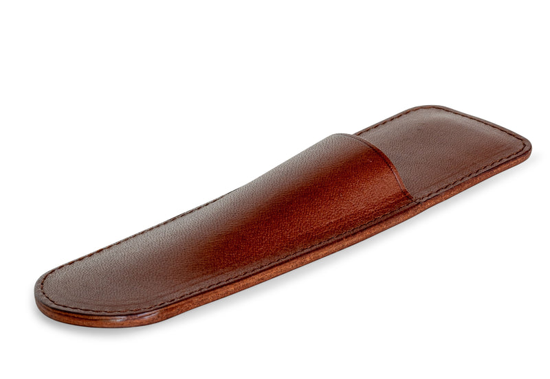 Kumano Leather Pen Holster (Brown/One Pen)