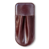 Kumano Shell Cordovan Pen Holster (Burgundy/Two Pens)