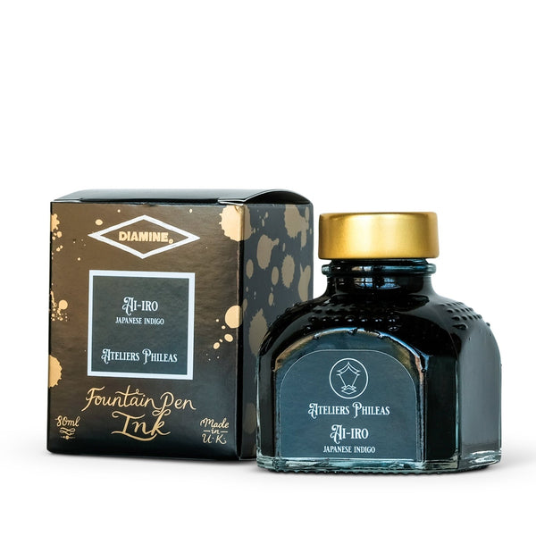 Japanese Indigo Fountain Pen Ink - Luxury Notebook Accessory
