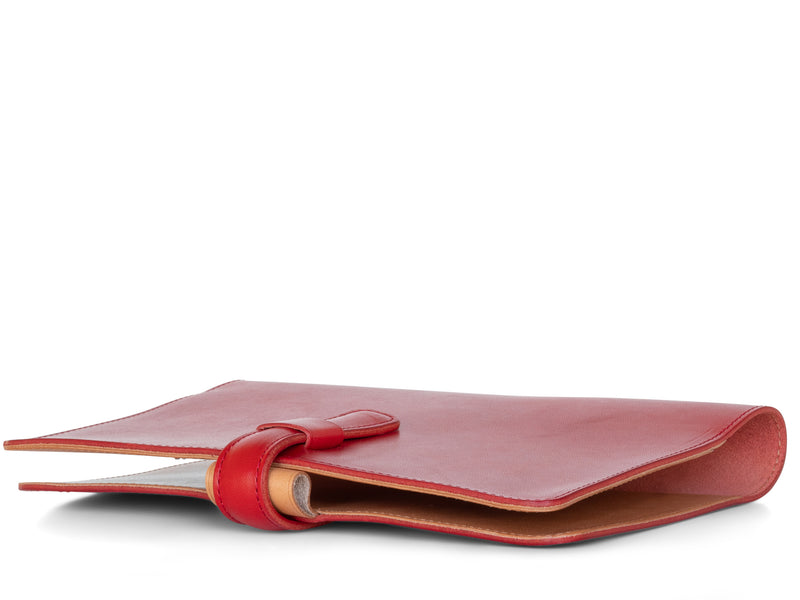 Yokohama A5 Leather Notebook Cover (Red/Natural)
