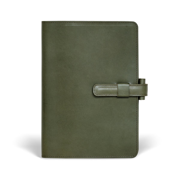 Ateliers Phileas A5 leather notebook cover green