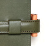 Tokaido Leather Ring Organiser (Green/Natural)