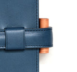Tokaido Leather Ring Organiser (Blue/Natural)