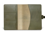 Ateliers Phileas A5 leather notebook cover green